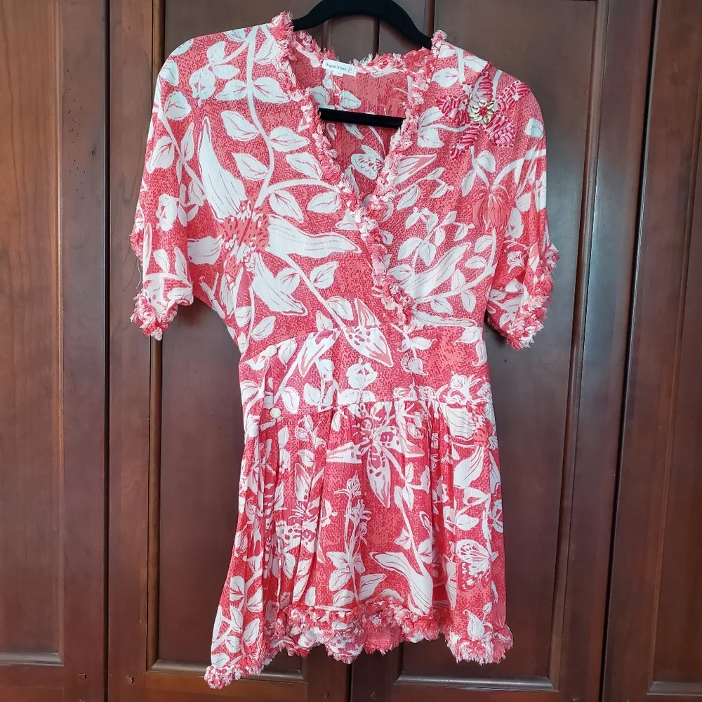 Poupette St Barth Women's Josie Broderie Mini Dress - Picture 2 of 4